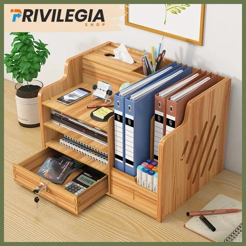 Organiseur de Bureau en Bois