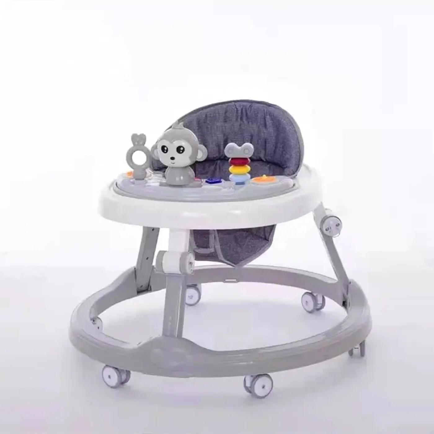 Trotteur Bébé Pliant avec Jouets Interactifs